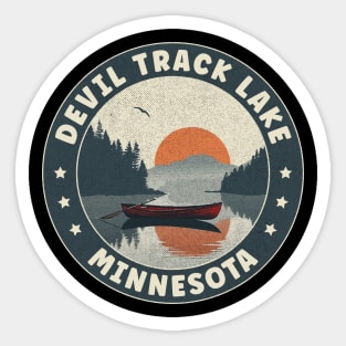 Devil Track Lake Minnesota Sunset Sticker